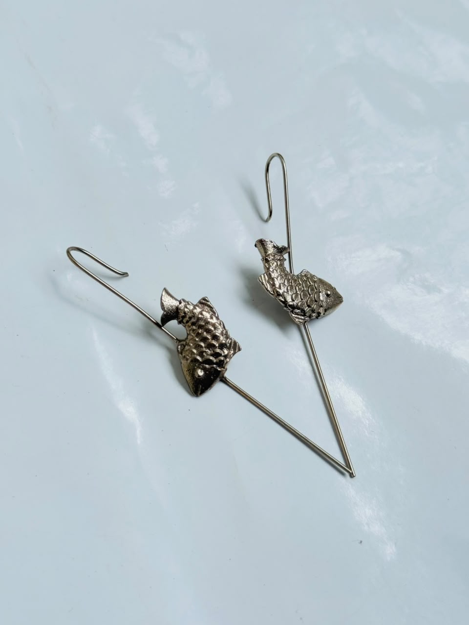 ear pin earcuff fish silver