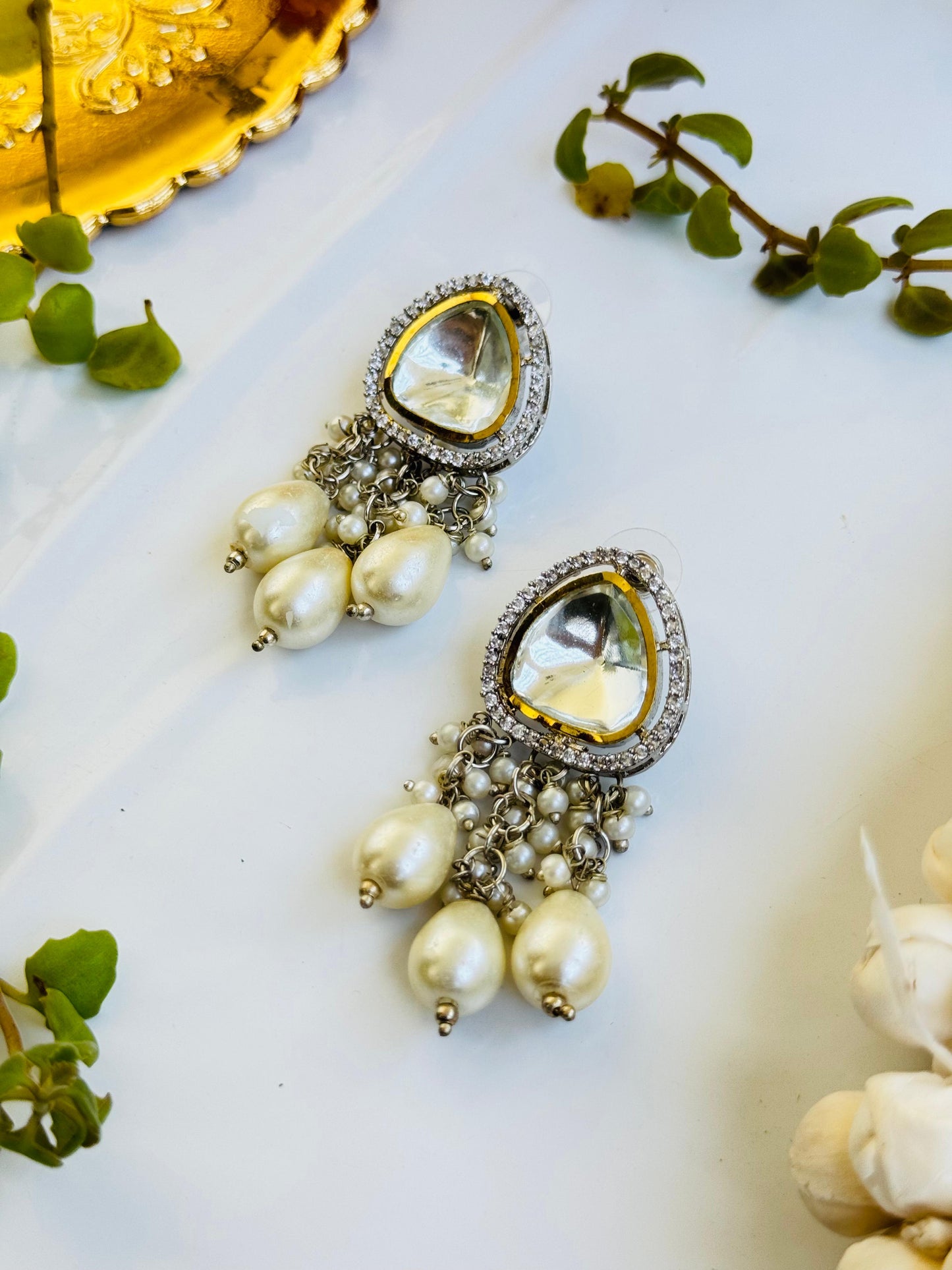 Polki Pearl Necklace