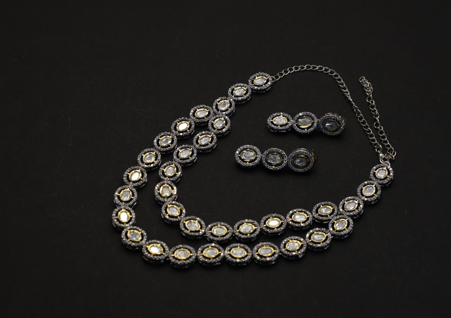 Uncut polki collar necklace