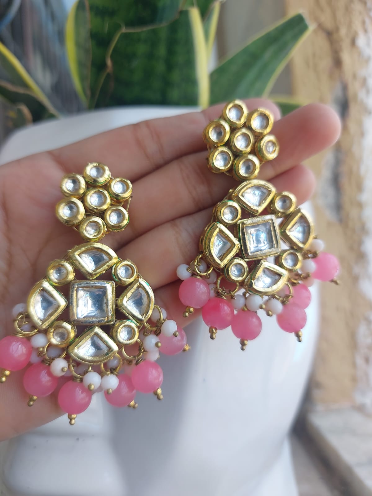 Earring pachi kundan