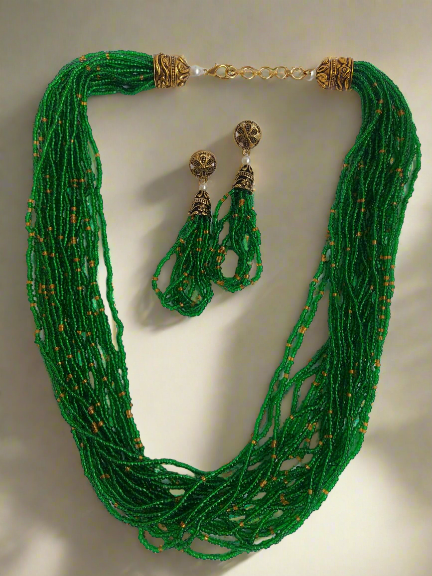 Green Necklace Pearl