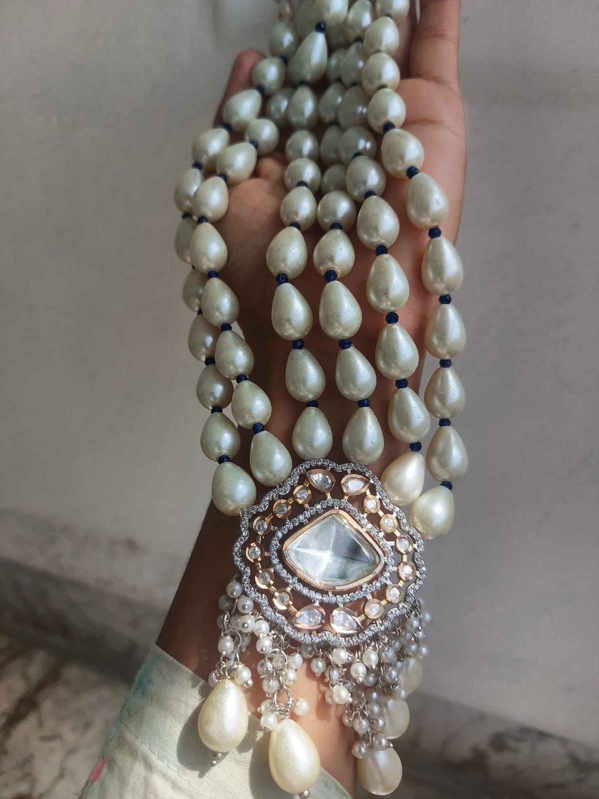Polki  Pearl Necklace