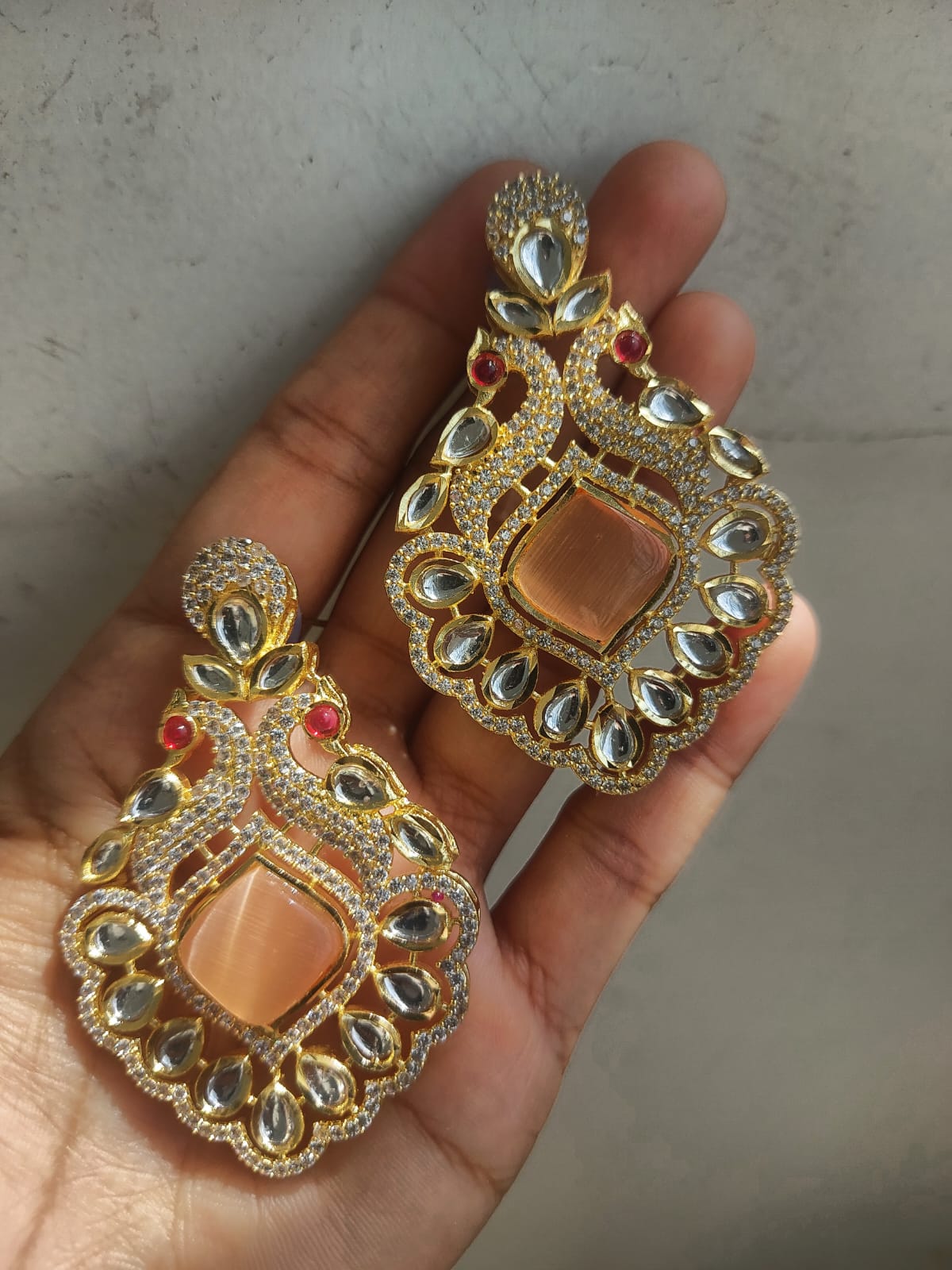 Uncut Polki earring