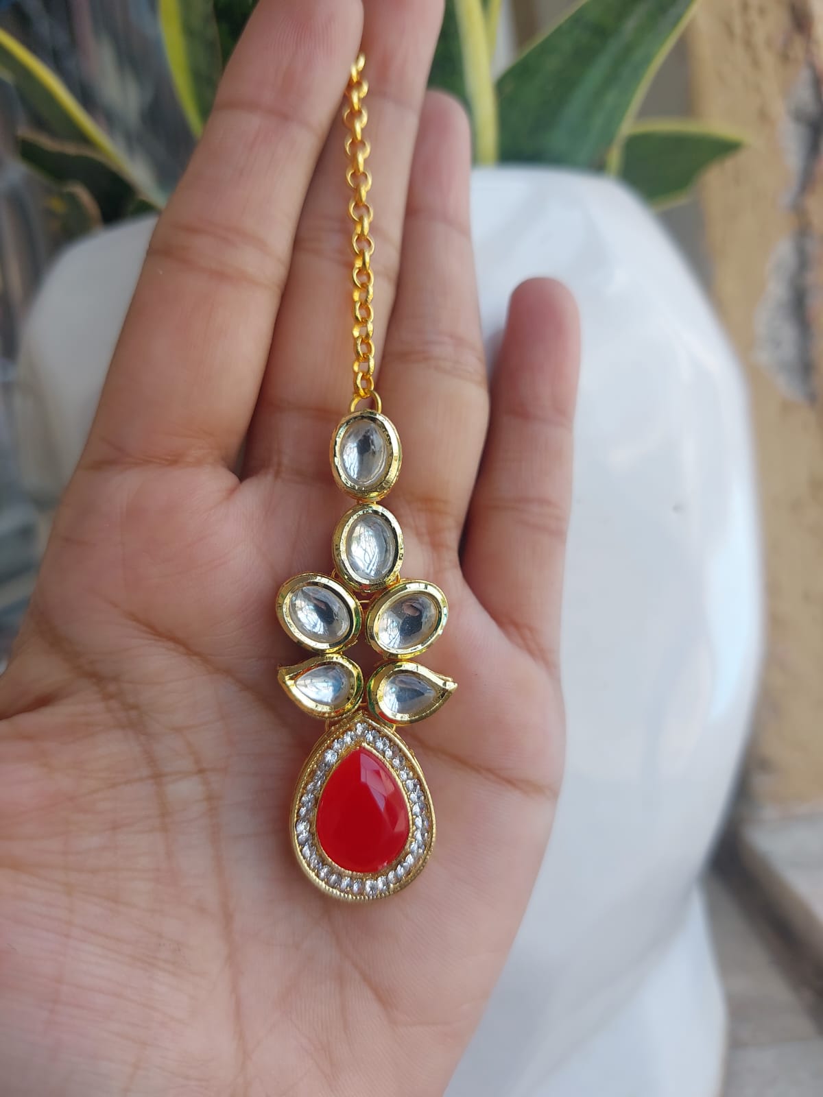 Earring pachi kundan