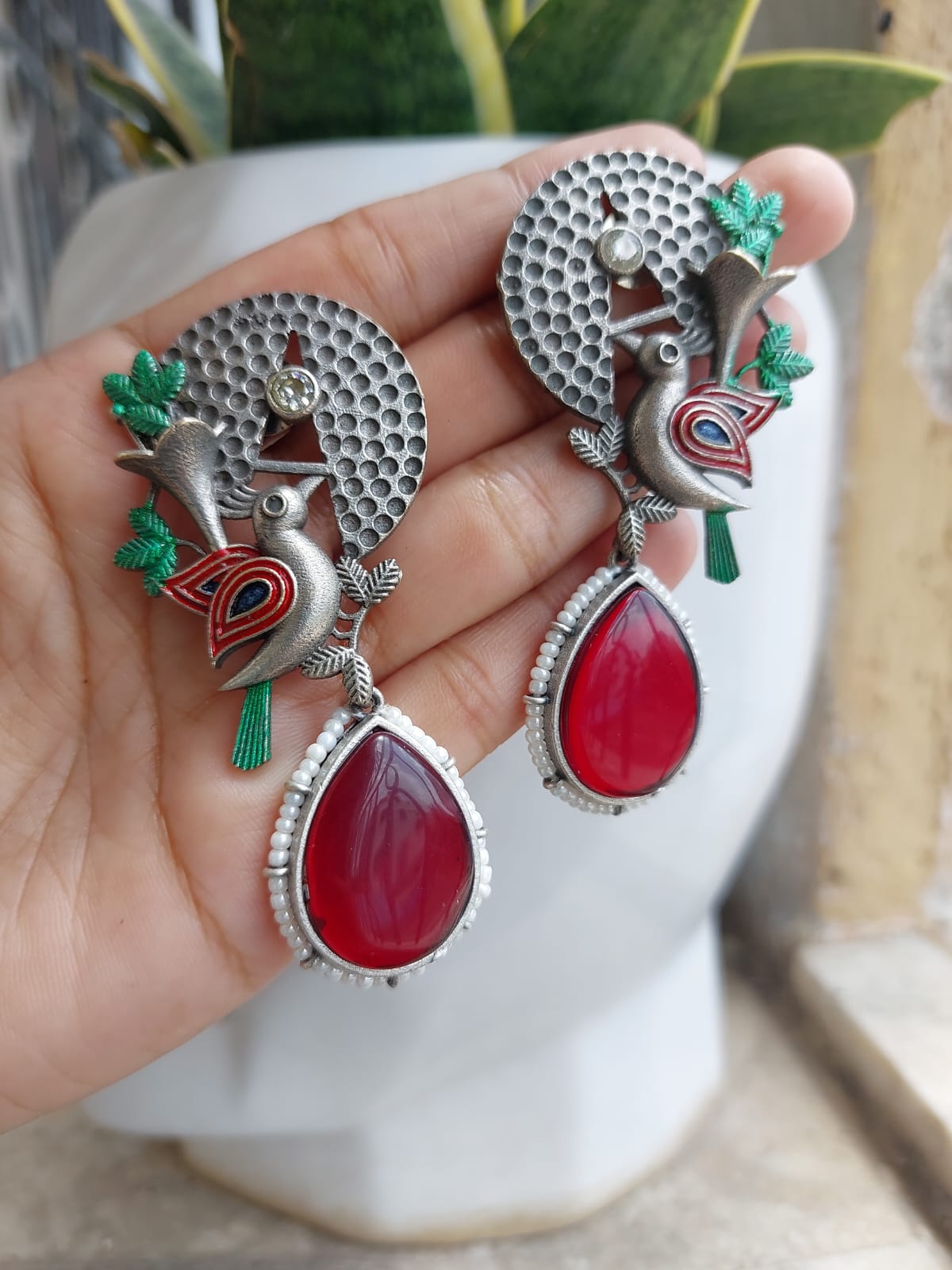 Bird Earring silver replica