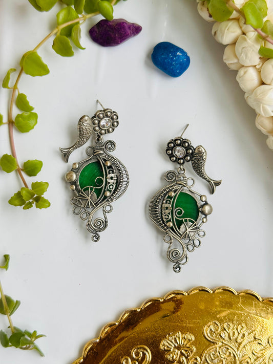 Fish Earring silver replica