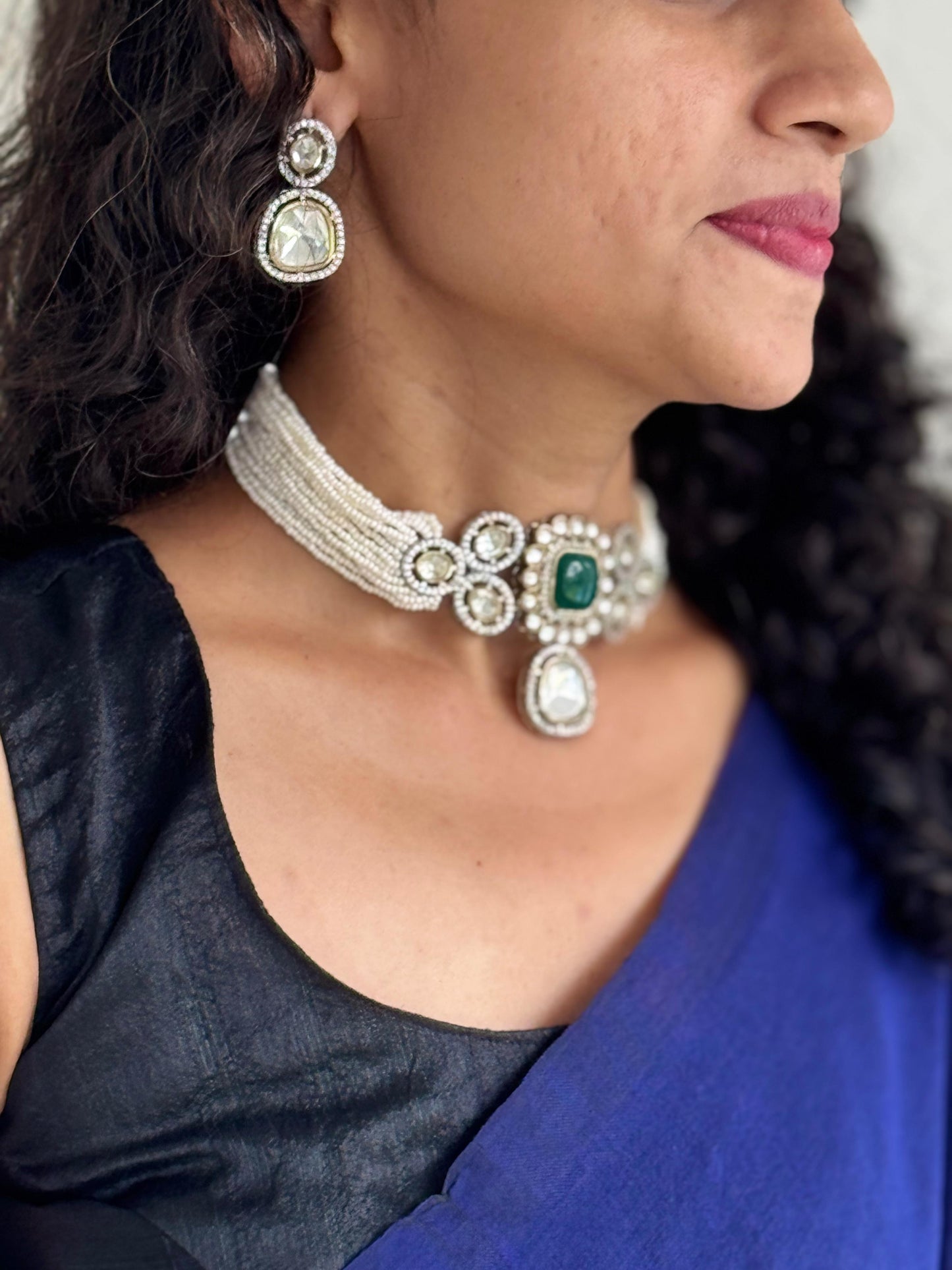 Polki  choker Necklace