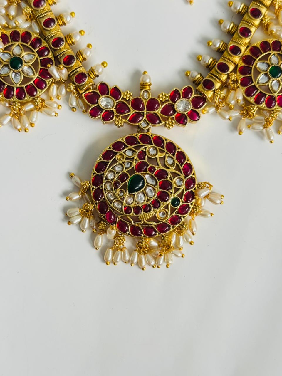 Jadau temple necklace