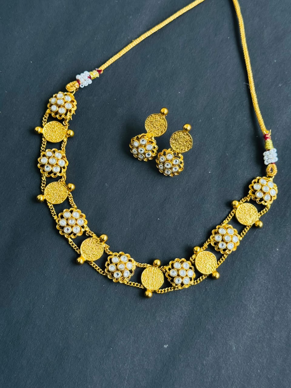 Pearl Bloom Gold Necklace Set
