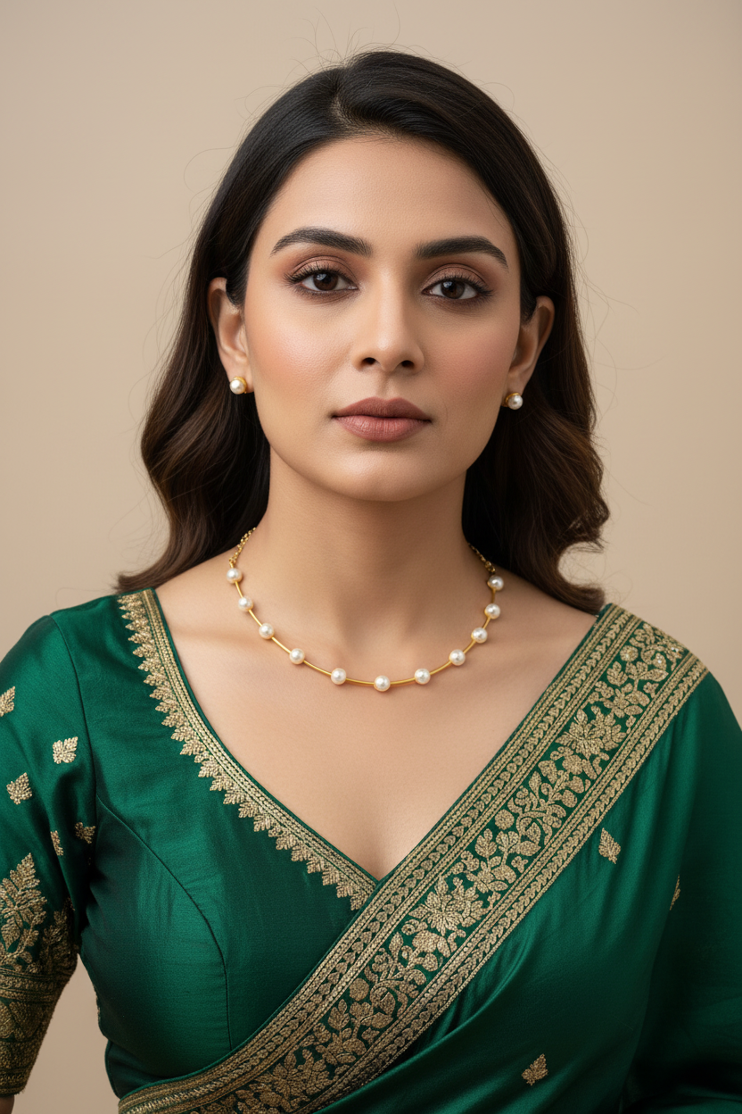 Mother of pearl necklace choker