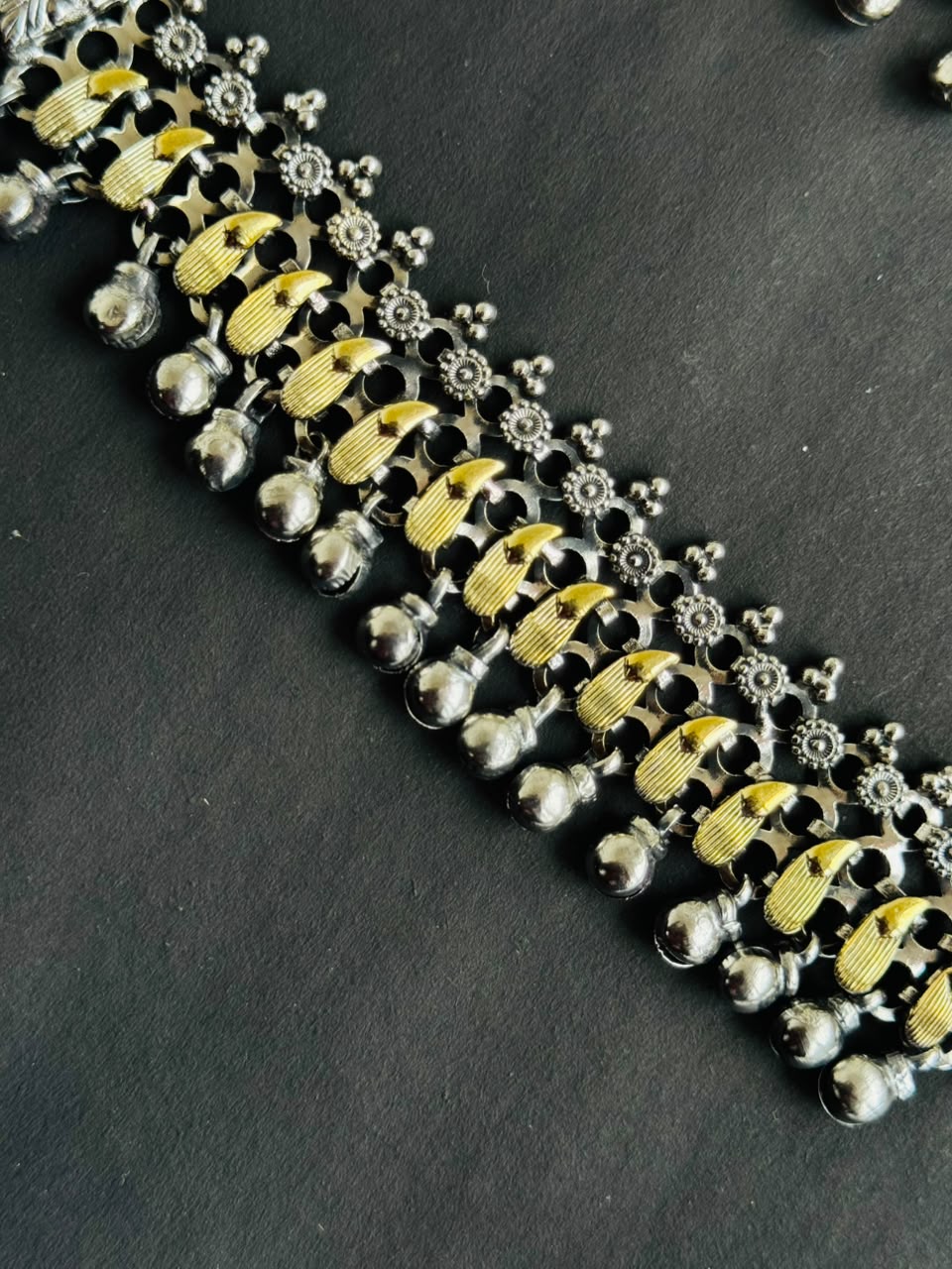 Oxidized Silver Choker Set