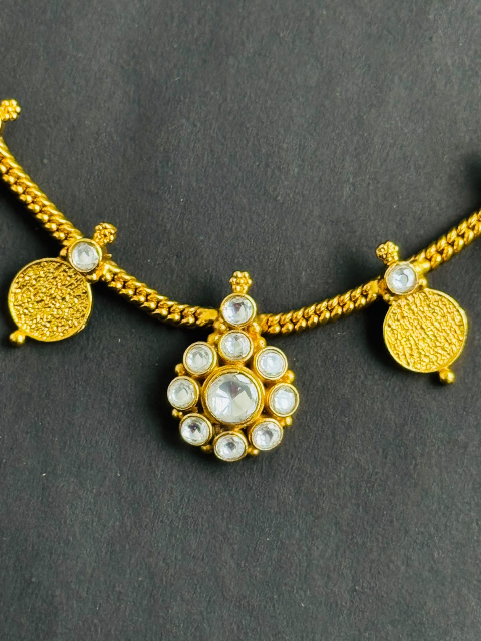 Pearl Halo Gold Necklace Set