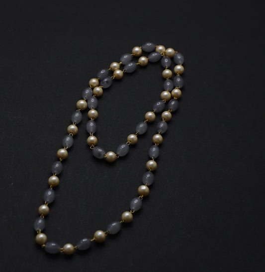 Grey Necklace Pearl