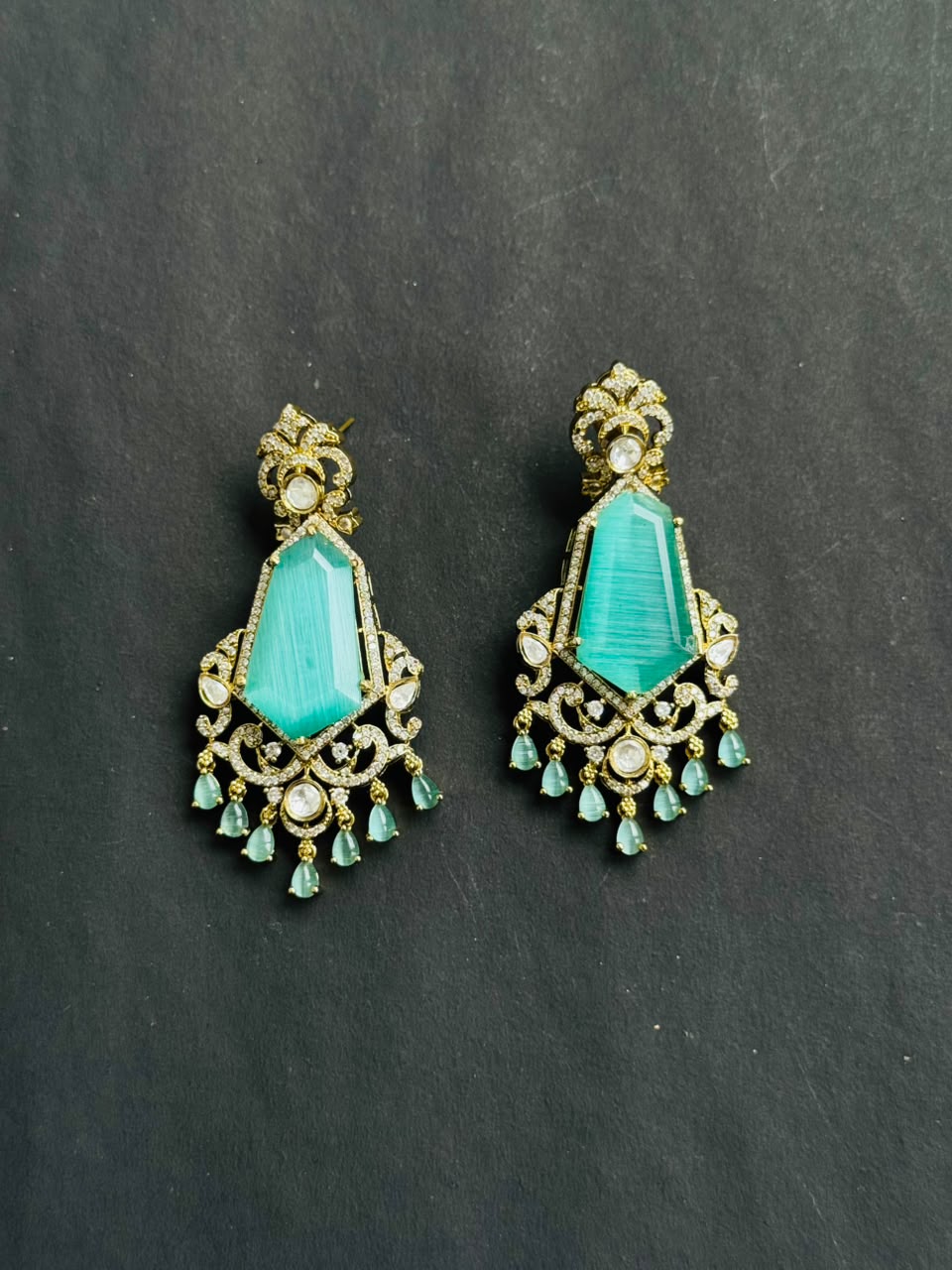Mint Luxe Statement Earrings
