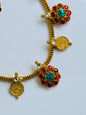 Ruby & Turquoise Floral Necklace Set