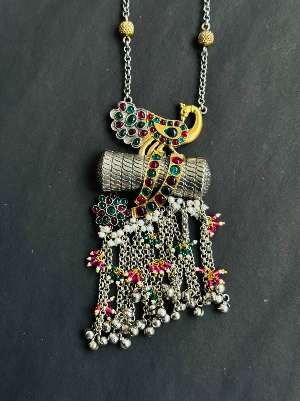Peacock Heritage Long Necklace Set