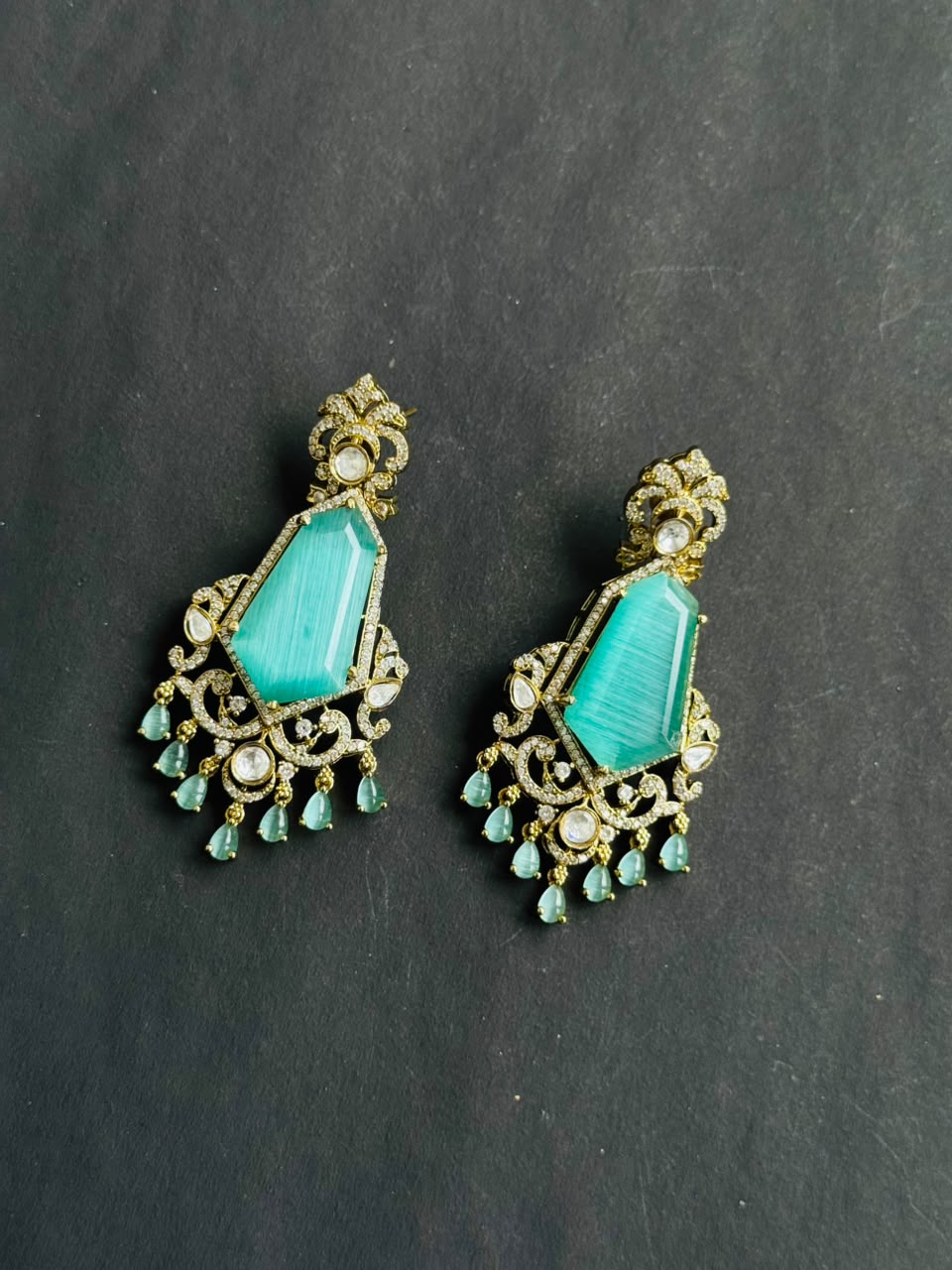 Mint Luxe Statement Earrings