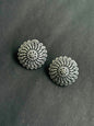 Sunburst Oxidized Silver Studs