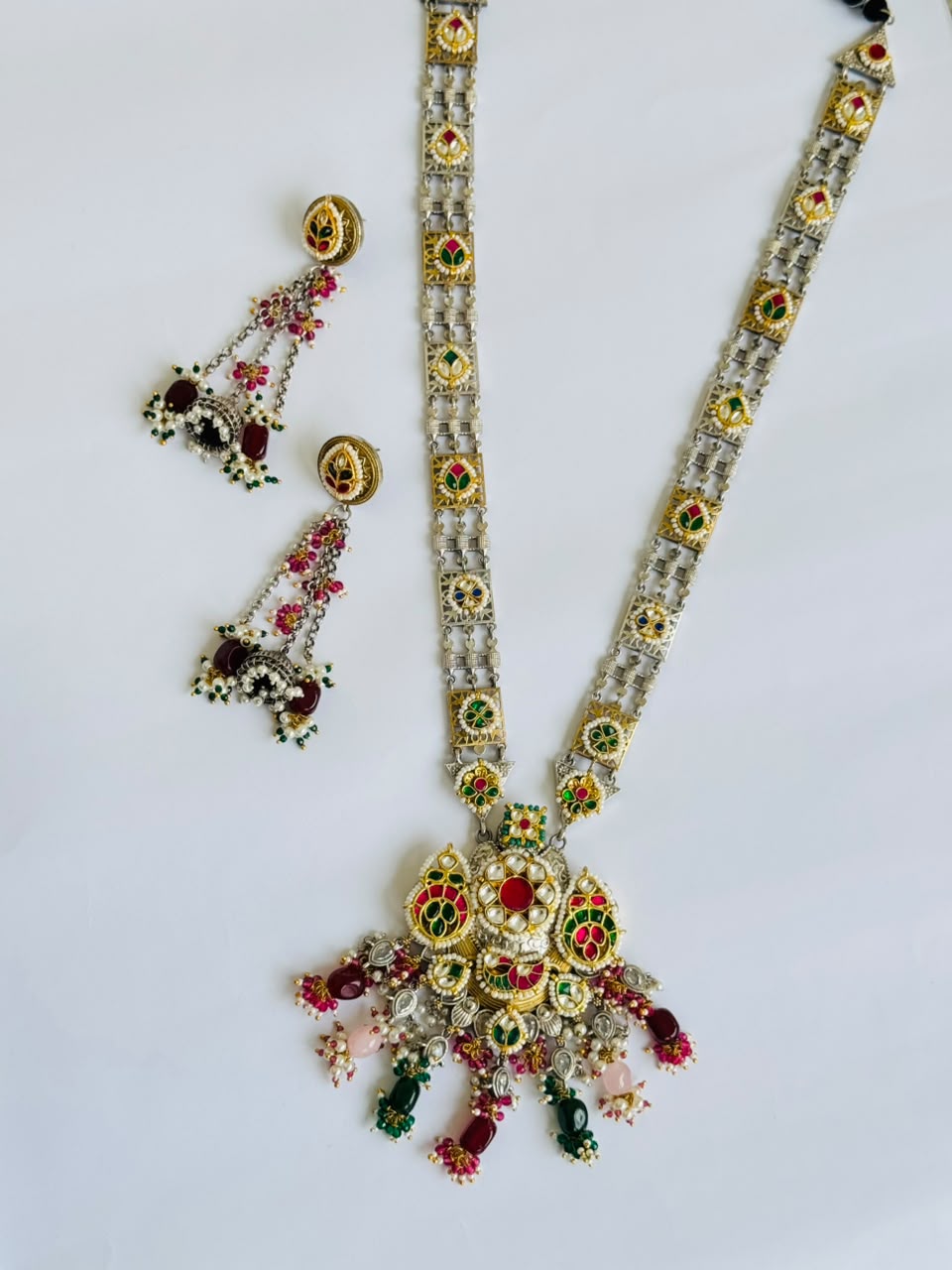 Royal Multicolour Long Necklace Set