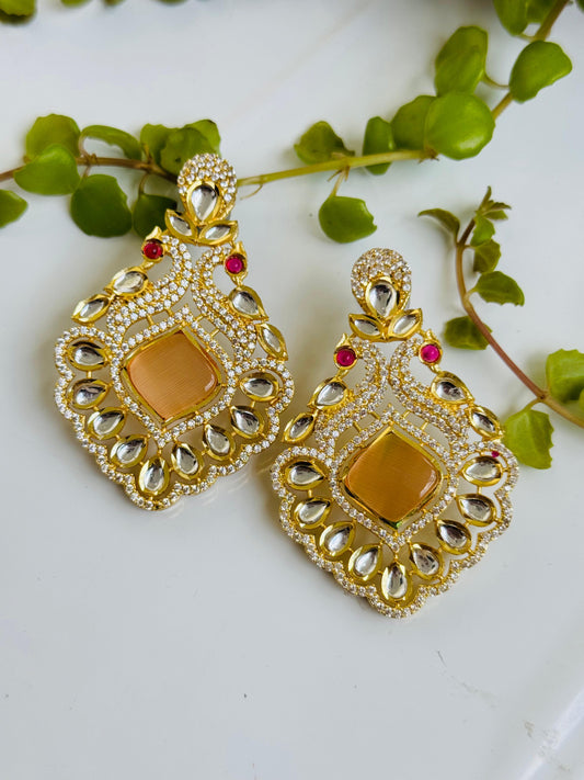 Uncut Polki earring
