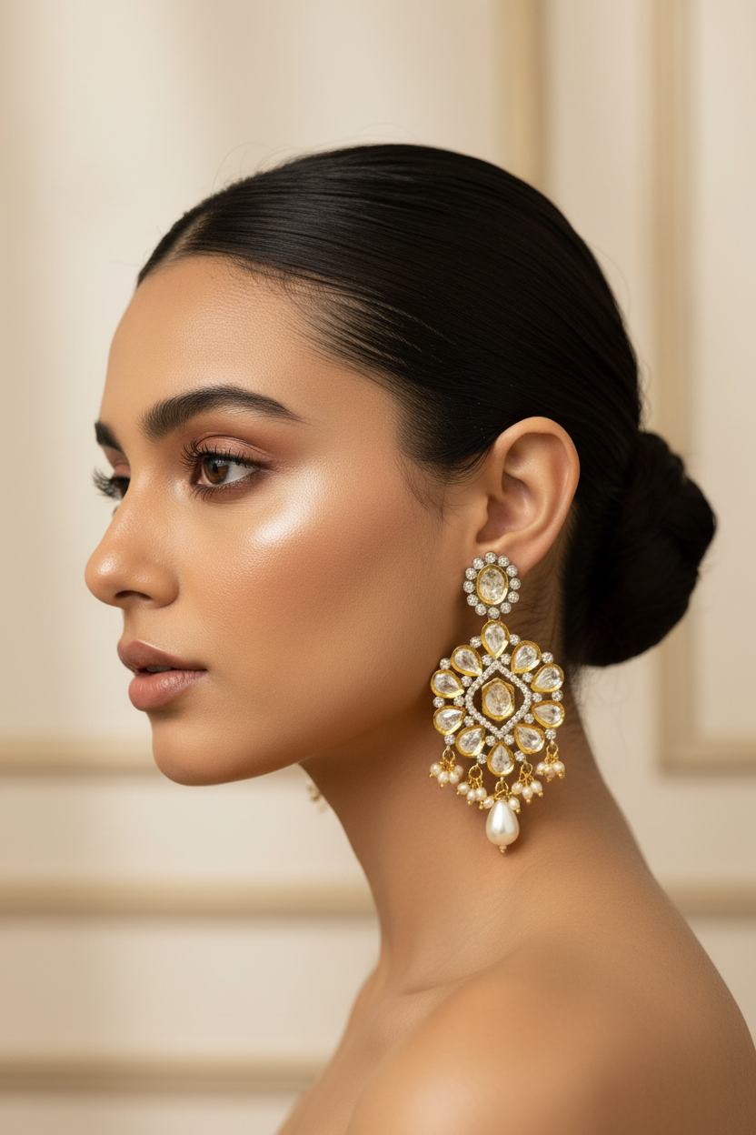 Uncut polki stud(best seller)