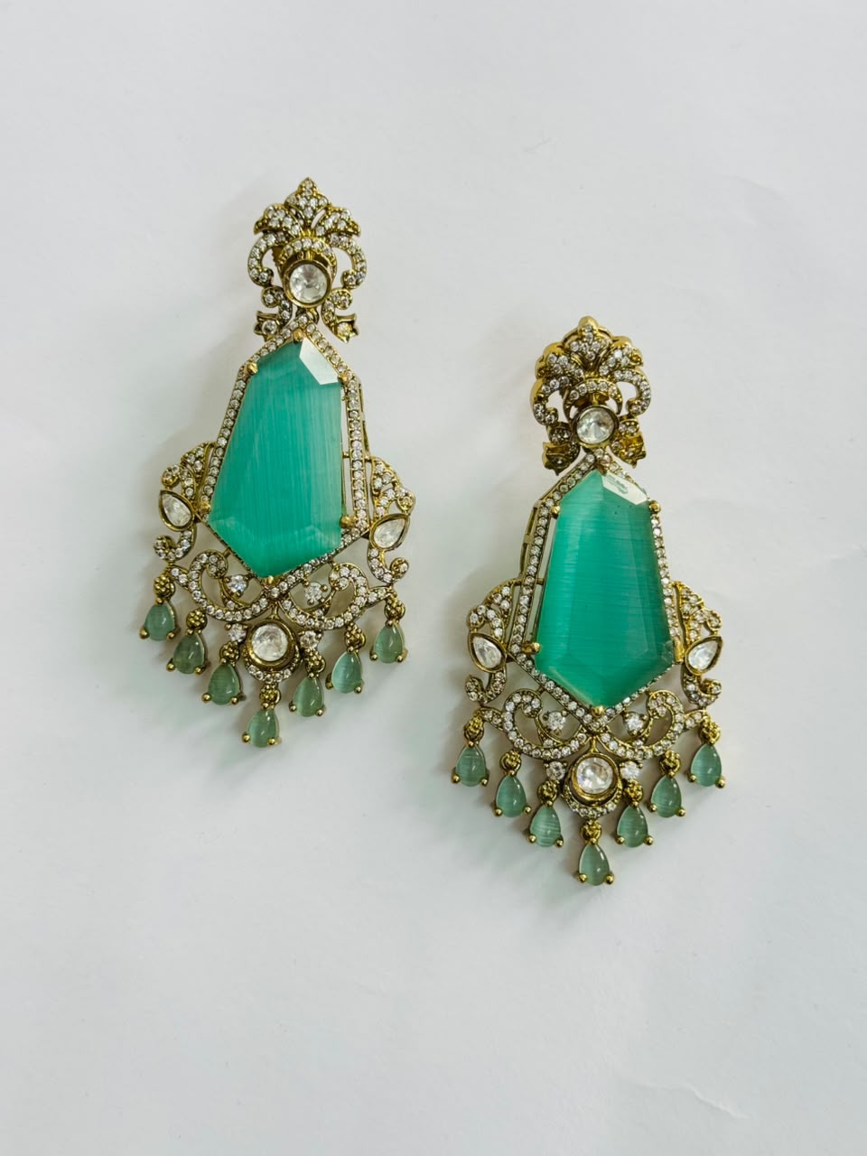 Mint Luxe Statement Earrings