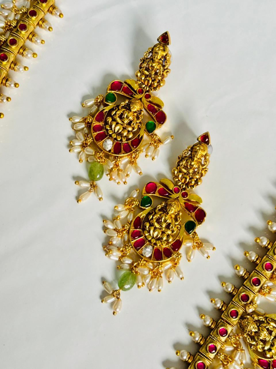 Jadau temple necklace