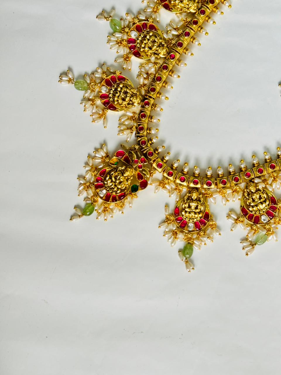 Jadau temple necklace