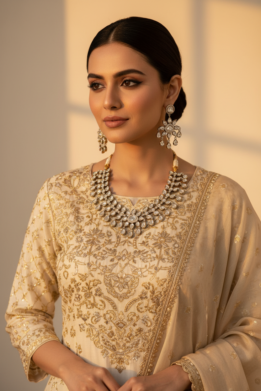 Uncut polki Necklace (best seller)